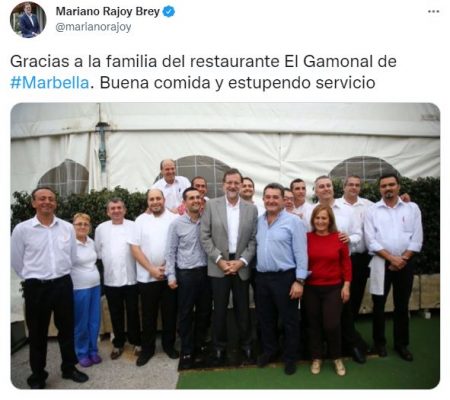 El Gamonal Restaurante Marbella famosos Mariano Rajoy